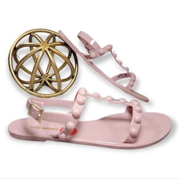 Steve Madden Lolie PC Stud Strap Sandals Pink Size 7 - Picture 15 of 16